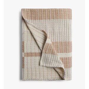 Parachute for Target Beachcomber Tan & Brown Stripe Throw Blanket 50" x 70" NWOT